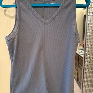 Maurices Charcoal Ribbed Tank Top